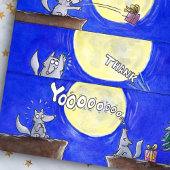 Mooie Cartoon Wolf Comic Bedankt ansichtkaart Briefkaart