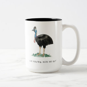 Mooie Cassowary Mok met twee-tonen koffie