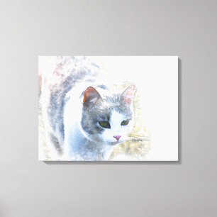 Mooie Cat Canvas Art Afdruk