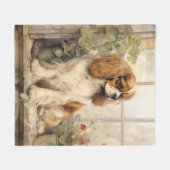 Mooie Cavalier Spaniel Fleece Deken (Voorkant (Horizontaal))