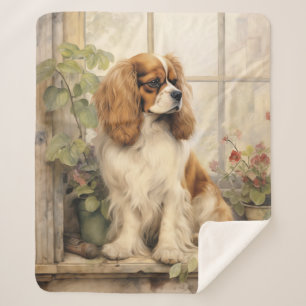 Mooie Cavalier Spaniel Sherpa Deken
