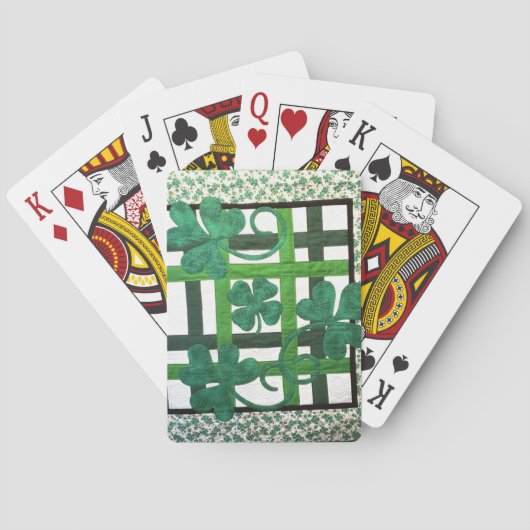 Mooie Celtic Clover-ontwerpspeelkaarten Pokerkaarten (Achterkant)