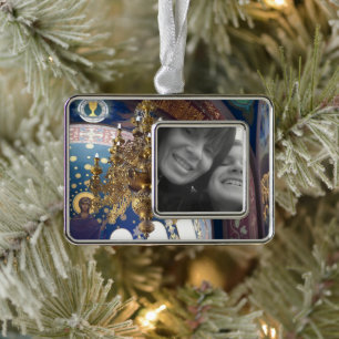 Mooie Chandelier in de kathedraal Verzilverd Kader Ornament