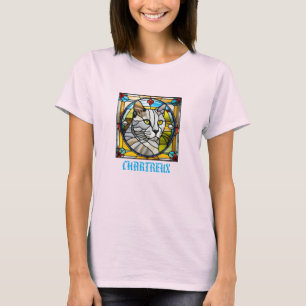 Mooie Chartreux Glas-in-lood T-Shirt