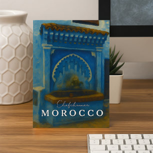 Mooie Chefchaouen Marokko Blauwe Stad Briefkaart