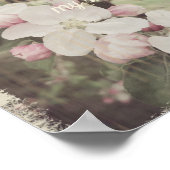 Mooie Cherry Blossom, aangepaste naam met betekeni Poster (Hoek)