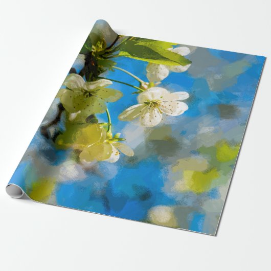 Mooie Cherry Blossom Cadeaupapier (Uitgerold)