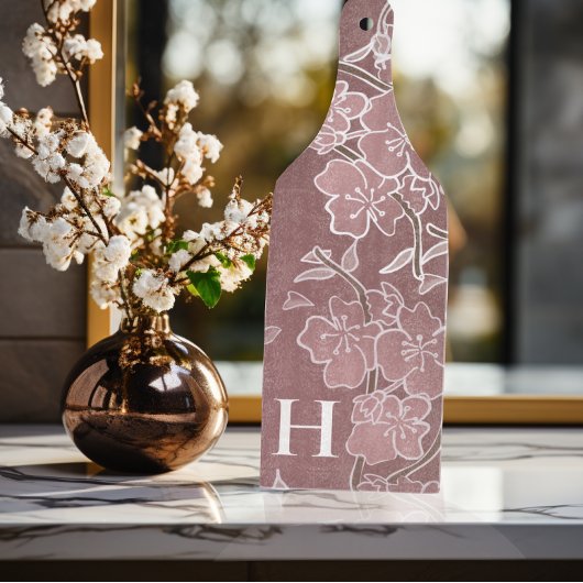 Mooie Cherry Blossom Custom Monogram Snijplank