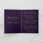 Mooie Cherry Blossom Pink Paars Bereavement Bedankkaart (Binnen)