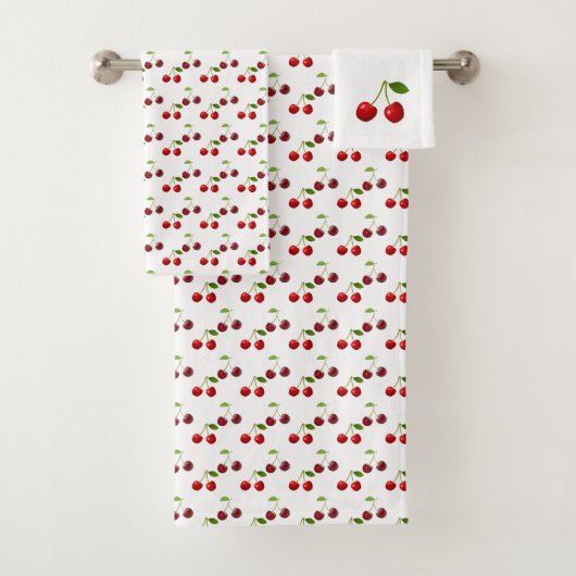 Mooie Cherry Fruits op White Bad Handdoek (Insitu)