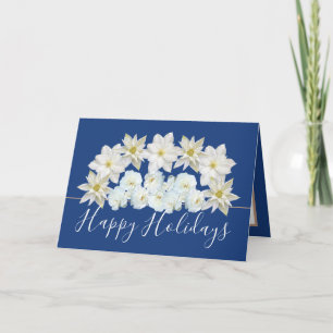 Mooie Chic Bloemboeket Witte Bloem Vakantie Kaart