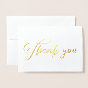 Mooie Chic Calligrafie Dank je wel Folie Kaarten