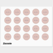 Mooie Chic Calligrafie Naam Rose Goud Kleur Ronde Sticker (Vel)