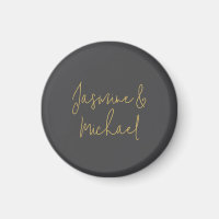 Mooie Chic Calligraphy Koppel Namen Grijs & Goud