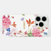 Mooie Chic Roze Witte Camellia Bloem Custom Case-Mate iPhone Case (Achterkant (horizontaal))