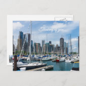 Mooie Chicago Harbour denking van je Briefkaart (Voorkant / Achterkant)