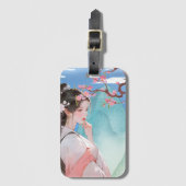 Mooie Chinese vrouw Bagagelabel (Voorkant (verticaal))