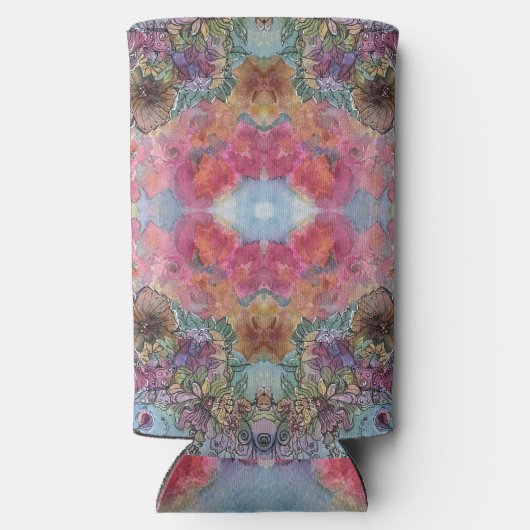 Mooie chique bloementuin Waterverf schilderij (Achterkant)