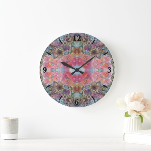 Mooie chique bloementuin Waterverf schilderij Grote Klok (Huis)