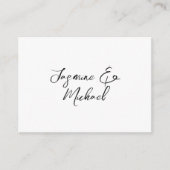 Mooie chique kalligrafie noemt bruiloften informatiekaartje (Voorkant)