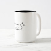 Mooie chique kalligrafie noemt bruiloften tweekleurige koffiemok (Voorkant rechts)