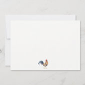 Mooie Chique Landelijke Rode Schuur Haan Boerderij Notitiekaartje (Achterkant)