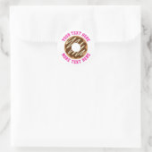 Mooie chocolade donut met ijs aangepast ronde sticker (Tas)