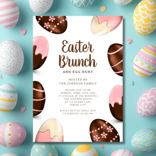 Mooie Chocolade Eieren Pasen Brunch Kaart
