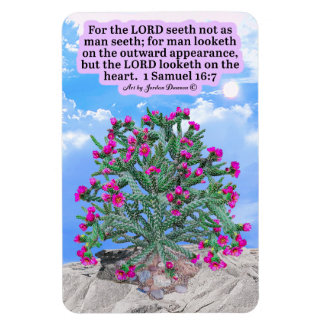 Mooie Cholla Cactus Schrift 1 Samuel 16:7 Magneet