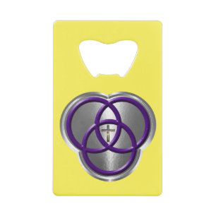 Mooie Christelijke driedecircentievers met kruis Kredietkaart Flessenopener