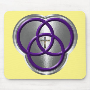 Mooie Christelijke driedecircentievers met kruis Muismat