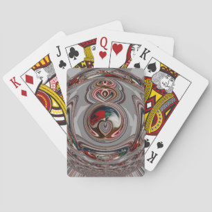 Mooie Christmas Hearts Vakantie Seizoen Kleuren Pokerkaarten