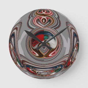 Mooie Christmas Hearts Vakantie Seizoen Kleuren Ronde Klok