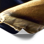 Mooie Cigar met rook Poster (Hoek)