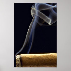 Mooie Cigar met rook Poster