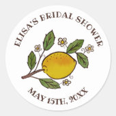 Mooie Citroenen BRUIDSSUITE Rusticaal MAATWERK Ronde Sticker (Voorkant)
