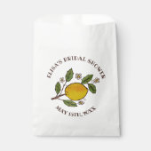 Mooie citroenen VRIJGEZELLENFEEST rustieke CUSTOM Bedankzakje (Voorkant)