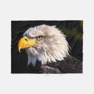 Mooie close-up foto van een Amerikaanse zeearend Fleece Deken