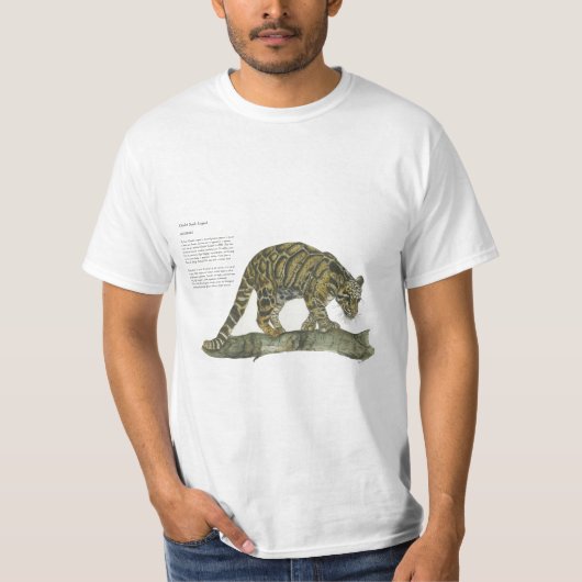 Mooie Clouded Leopard aquarellen T-shirt (Voorkant)