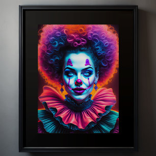 Mooie clown poster