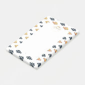 Mooie Clown Vis Schilderen Zwart en Geel Post-it® Notes (Schuin)