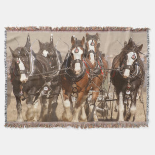 Mooie Clydesdale Paarden Ploegen - Teamwerk Deken