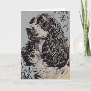 mooie cockerspaniel kaart