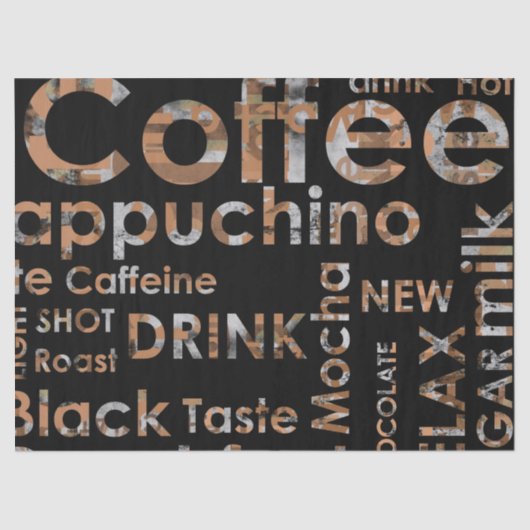 Mooie Coffee Espresso Cappucino Kitchen Drink Tissuepapier (Voorkant)