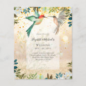 Mooie COLIBRIS Paar Trouw Uitnodigingen (Voorkant)