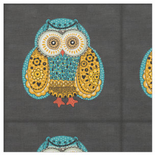 Mooie Colorful Boho Retro Owl Stof