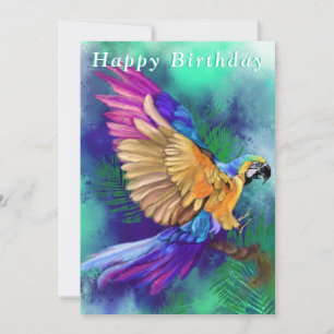 Mooie Colorful Parrot - Happy Birthday