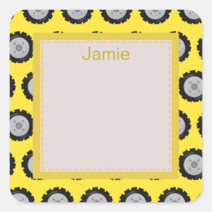 Mooie constructie vierkante sticker