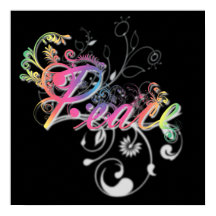 Mooie coole Vredeswoord kleurrijke ziren