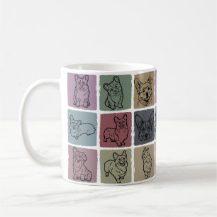 Mooie Corgi Drankgerei Retro Vintage Cadeau voor H Koffiemok